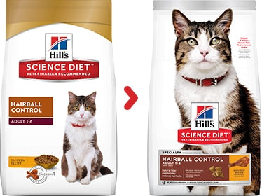 Science Diet Adult Hairball Control Dry Cat Food 7lb - Poudre Pet and Feed Supply